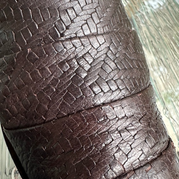 Hand-made woven leather mules: By Salpy. Made in USA Original price $365. - Picture 5 of 10